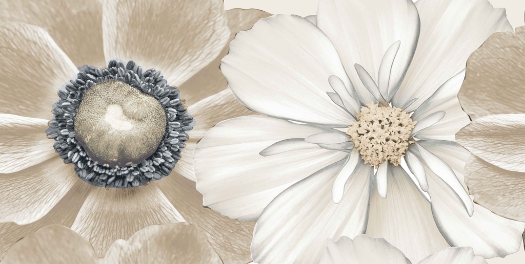 DECO FLORAL BEIG M