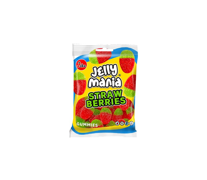 JAKE - Jelly Mania STRAWBERRIES / FRAISES Gomme HALAL 100G x 18