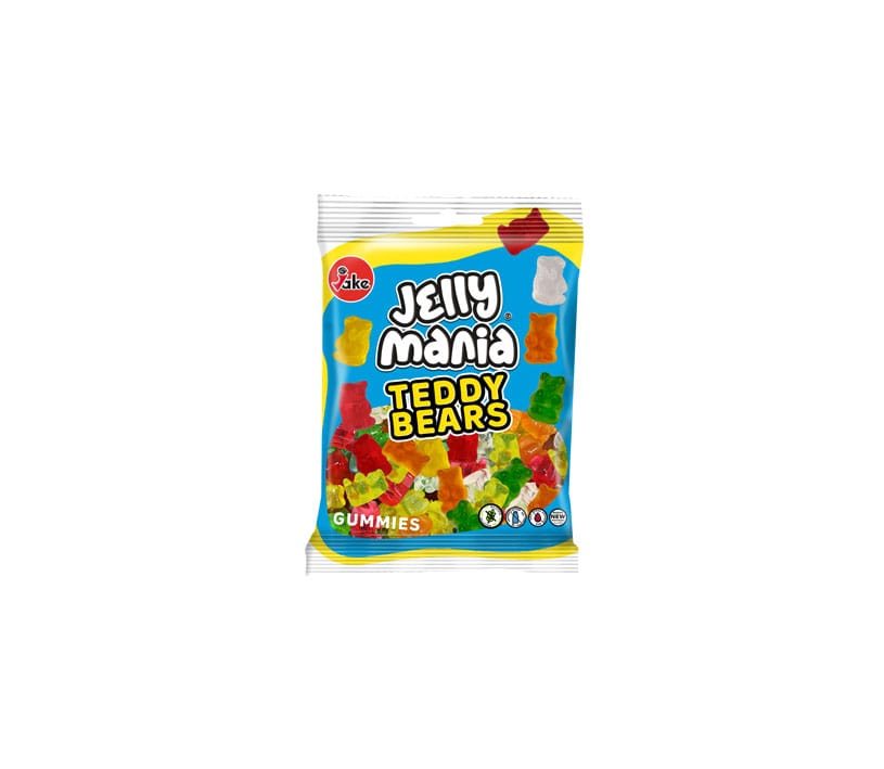 JAKE - Jelly Mania TEDDY BEARS / OURSONS Gomme HALAL 100G x 18