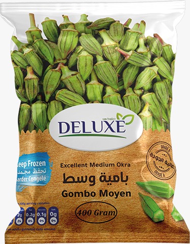FROZEN Excellent Medium Okra DELUXE 400 G X 20