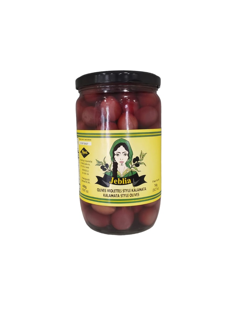 JEBLIA Kalamata Style Olives Bocal 72cl x 8