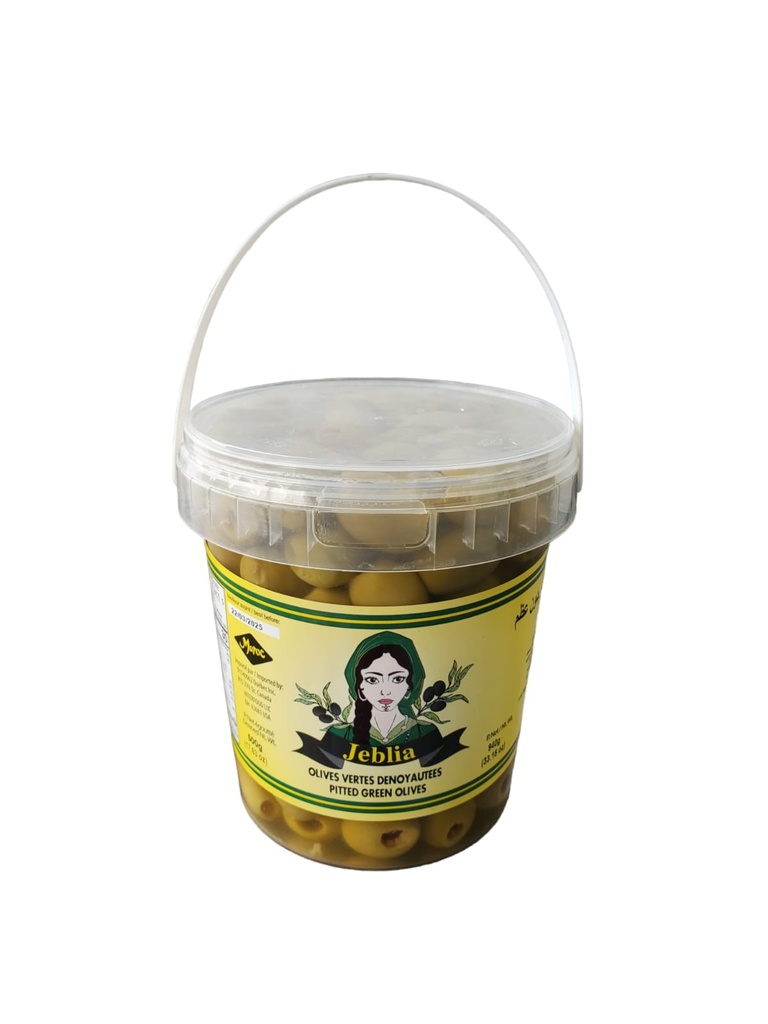 JEBLIA Olives Vertes Dénoyautées 940G x 12