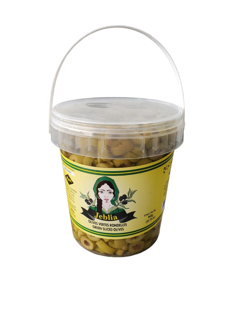 JEBLIA Slices Green Olives 940G x 12