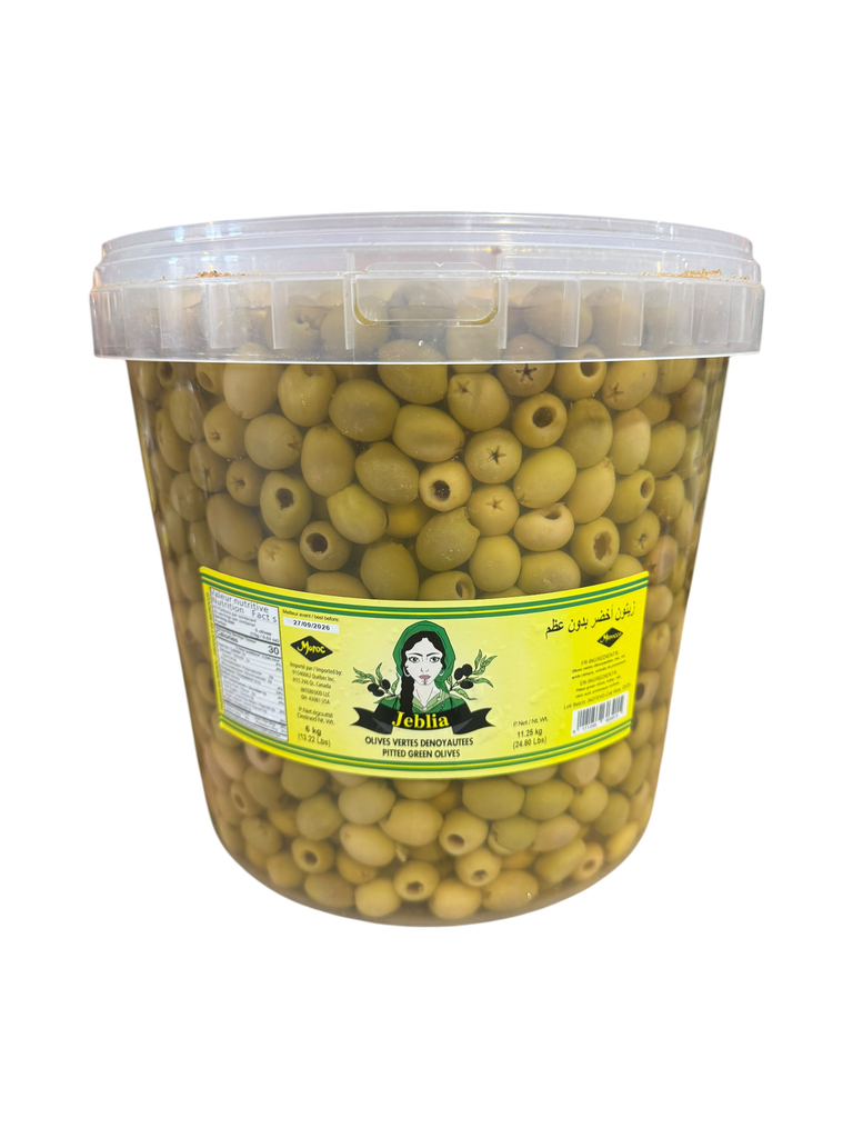 JEBLIA Olives Vertes Dénoyautées 6Kg