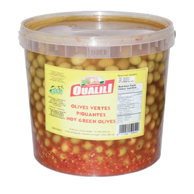 Olives Vertes piquantes OUALILI 7 kg