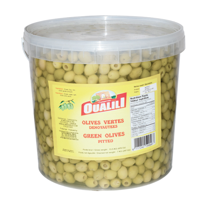 Pitted Green Olives OUALILI 6kg