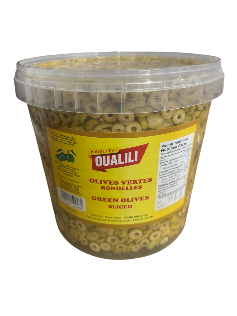 Olives vertes tranchées OUALILI 6 kg