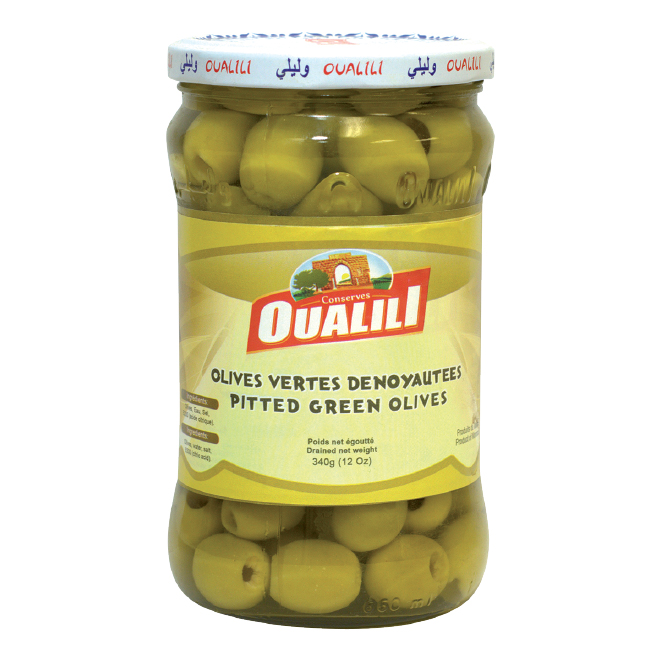 Pitted Green Olives OUALILI 340g