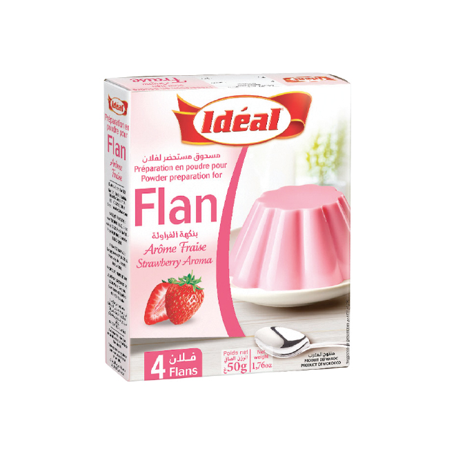 Flan fraise IDÉAL