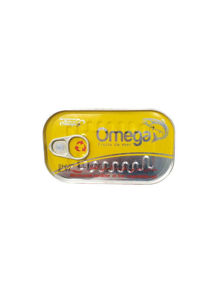 OMEGA sardines à l'huile végétale pimentée 125g