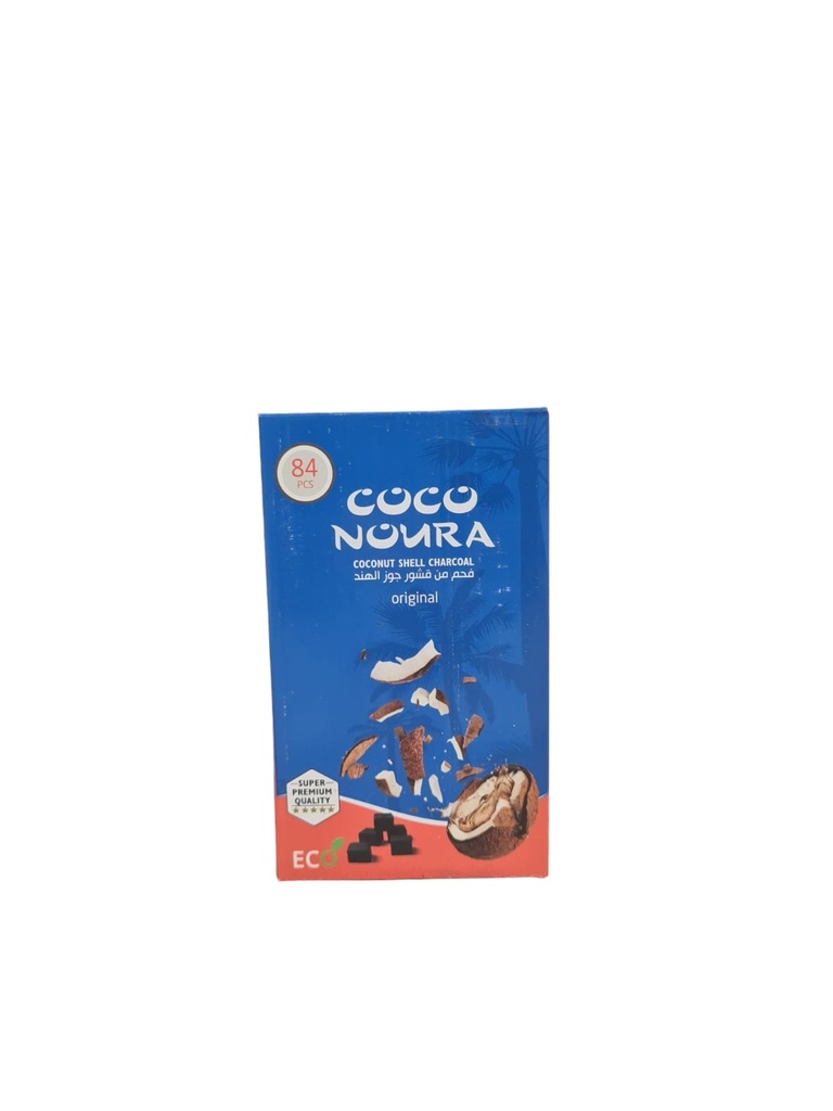 Coconut shell charcoal 84 PCS COCO NOURA (25x25x22mm)