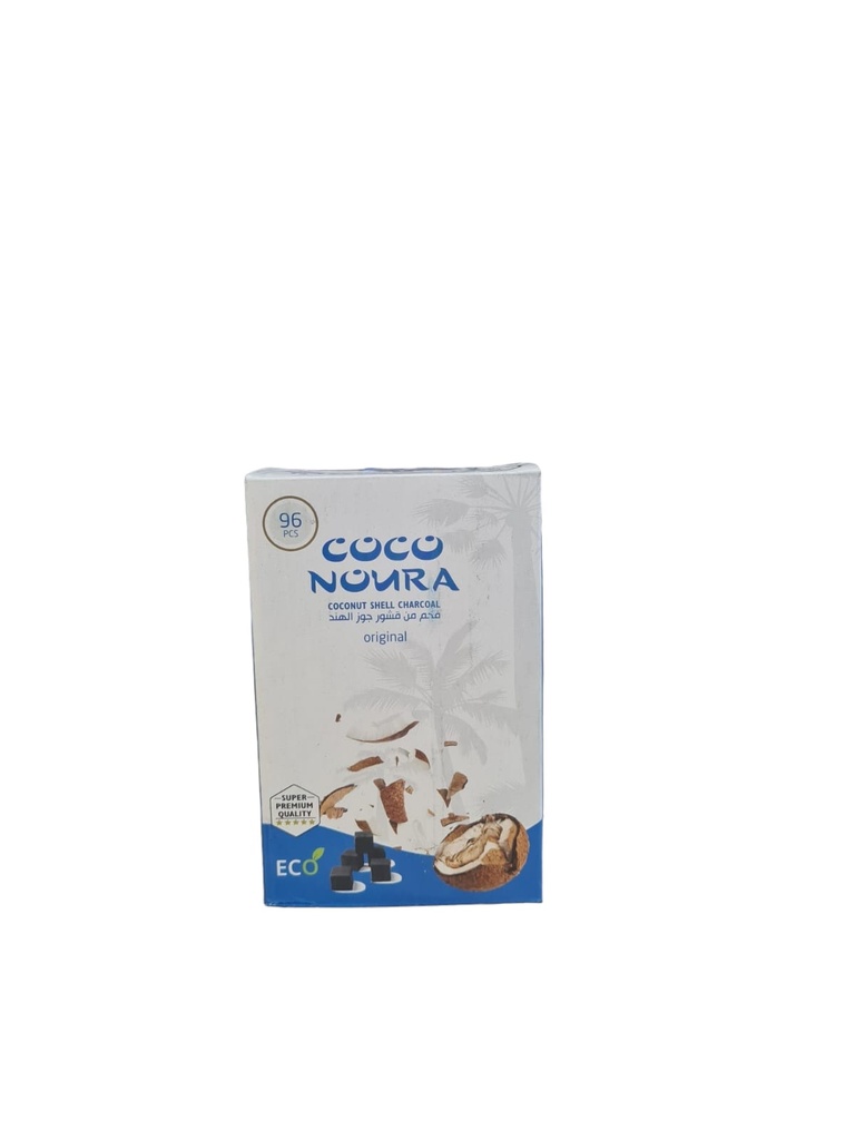 Coconut shell charcoal 96 PCS COCO NOURA (25x25x19mm)