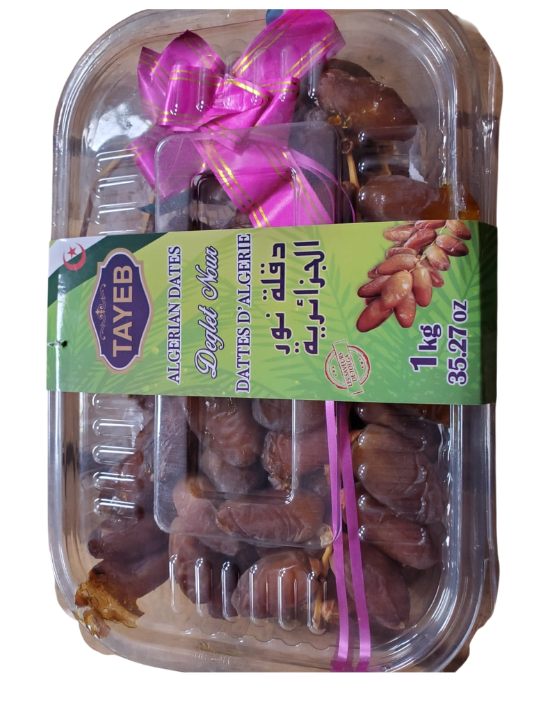 Agerian dates 1kg x 12 - Plastic tray (Regime)