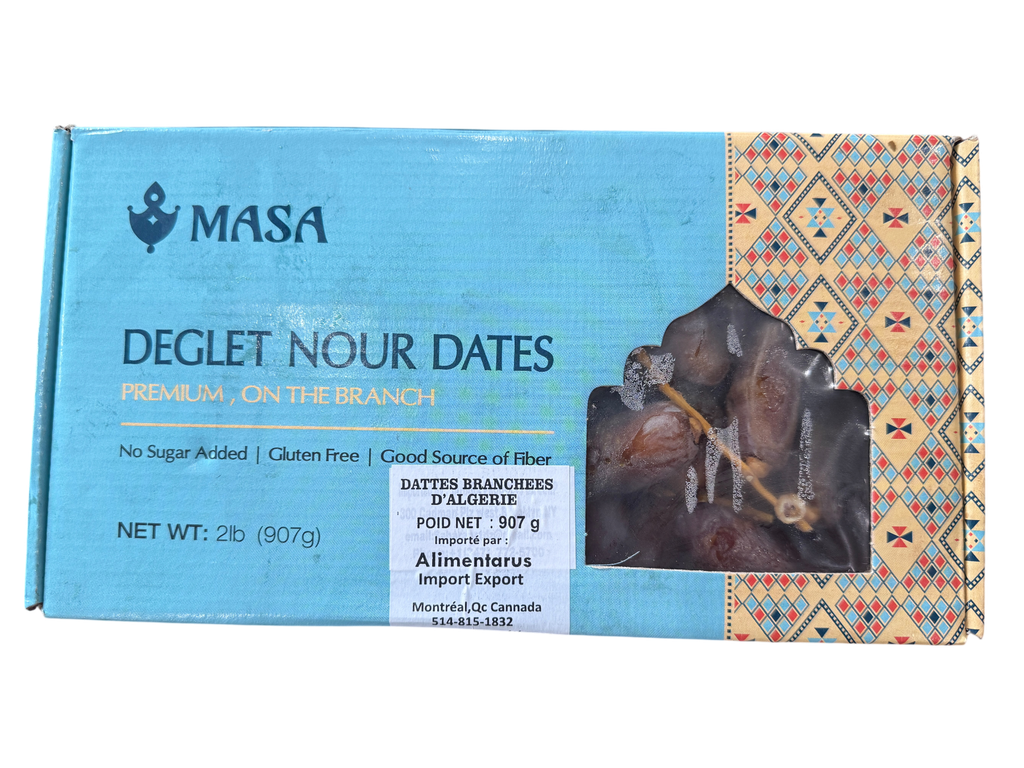 MASA - Algerian dates deglet nour 2 LBS x 12 (907g)