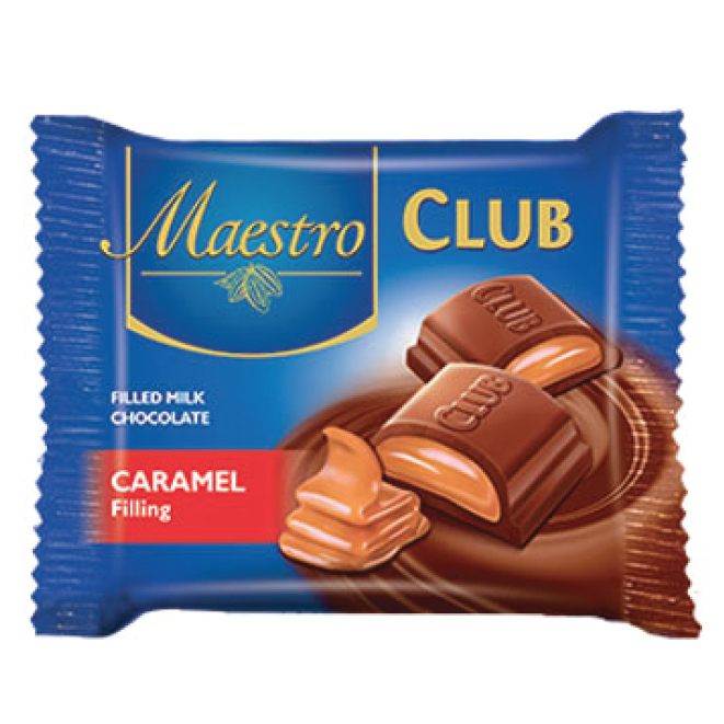Chocolat au Lait Fourée au caramel MAESTRO CLUB 45g