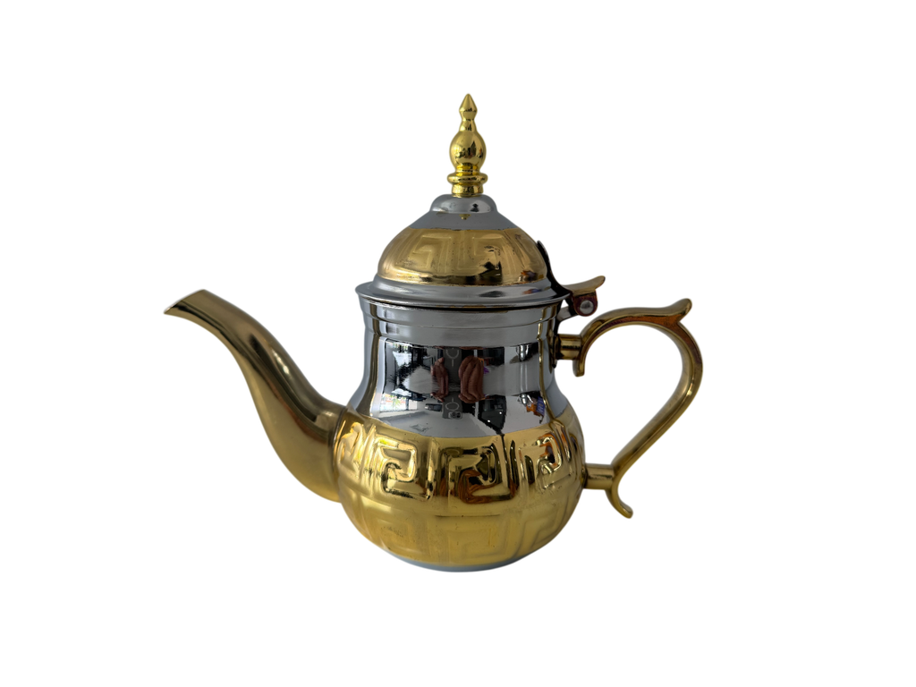TAYEB Théière Marocaine en Inox Dorée 0.4L