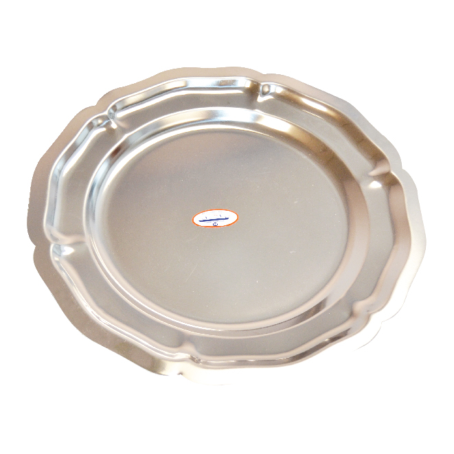 Round Stainless Steel Tray 36 - Corrugated