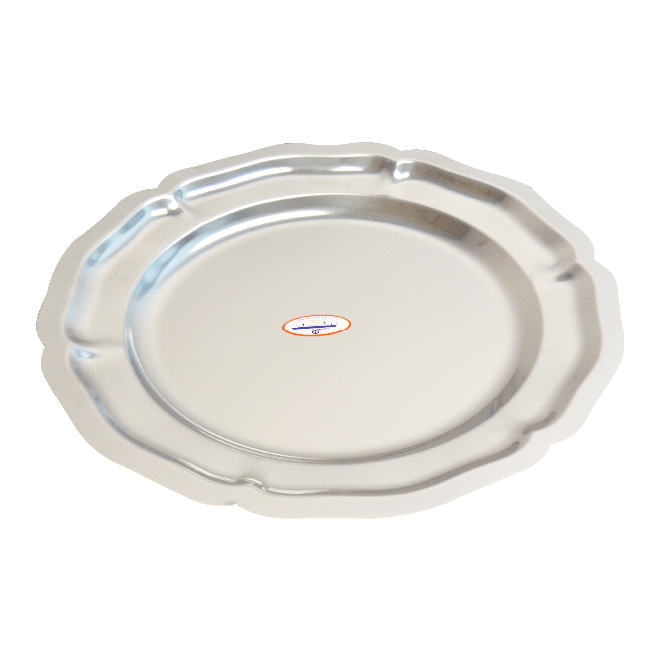 Oval Stainless Steel Tray 38 - Corrugated