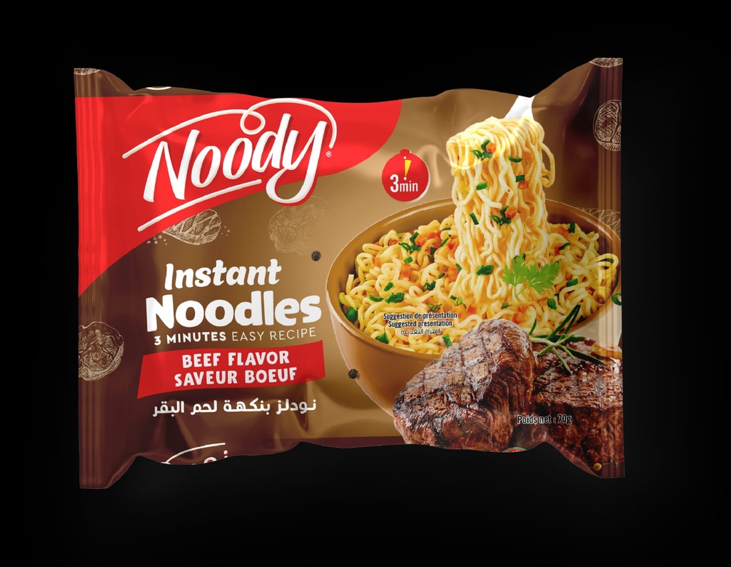 Pack Instant Noodles NOODY Beef Flavor