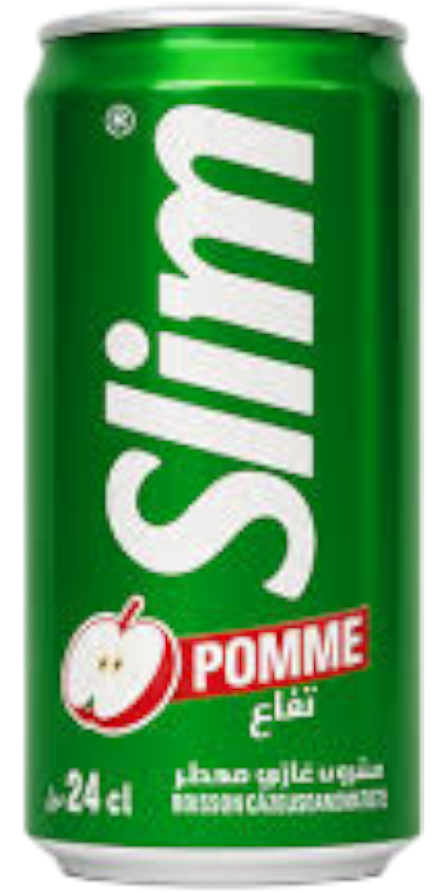 Boisson gazeuse SLIM POMME Cannettes  24CL x 6