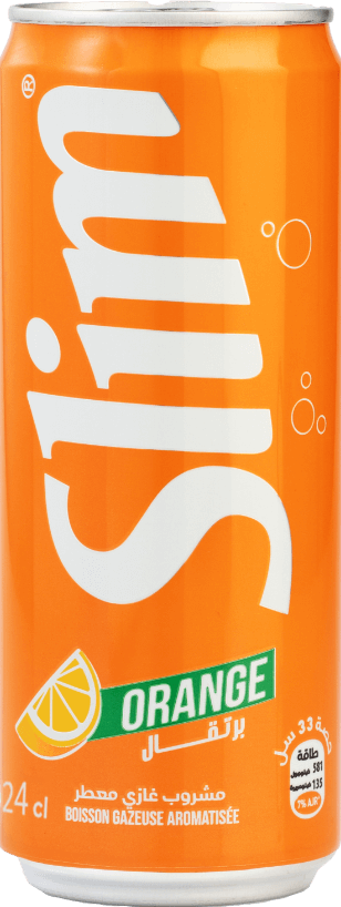 Soft drink SLIM Orange Cans 24CL x 6