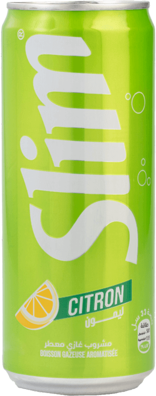 Soft Drink SLIM LEMON Cans 24CL