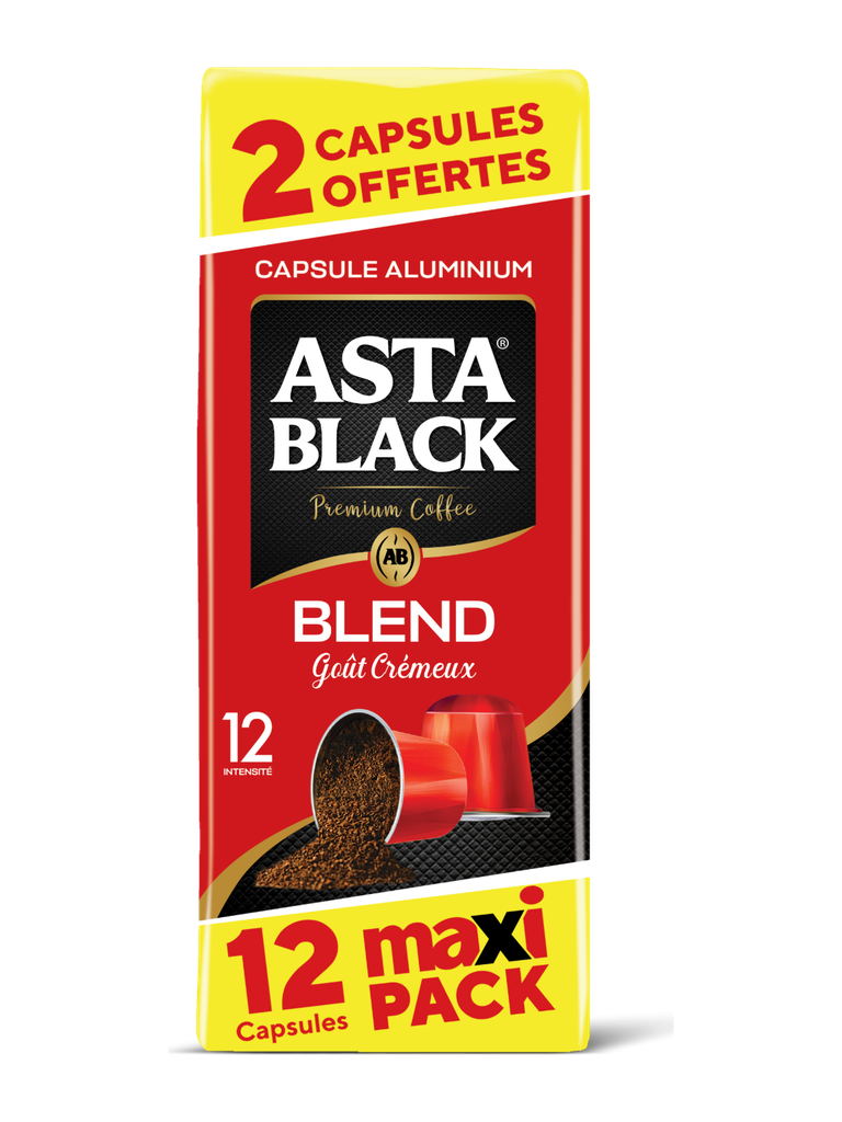 ASTA Café BLACK BLEND 10 Capsules (Intensité 12) x 12
