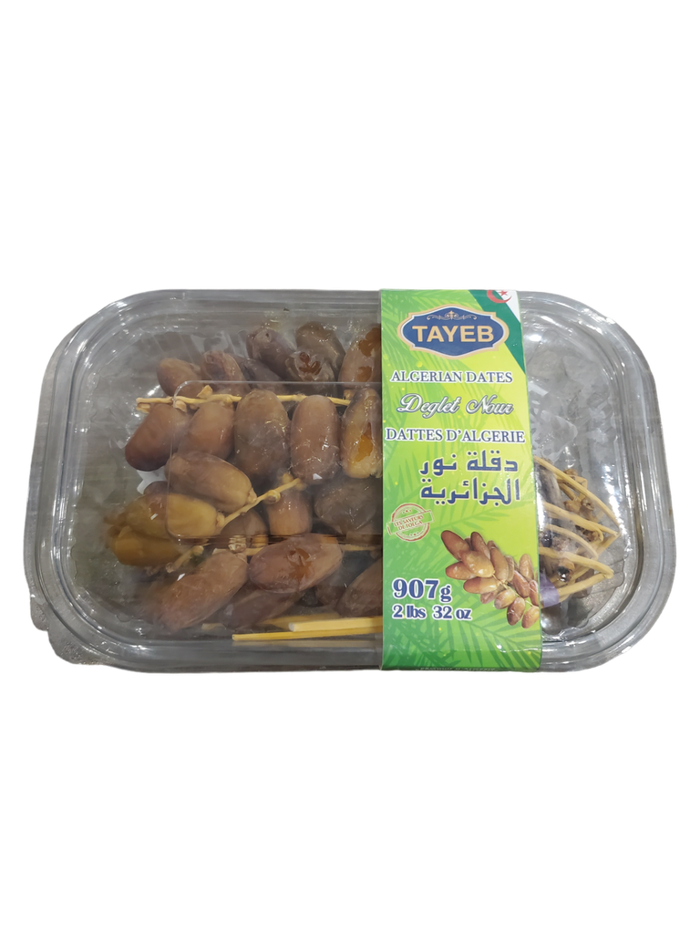 TAYEB - Dattes Deglet Nour de l'Algérie 2 LB (907g) - Barquette (Régime)