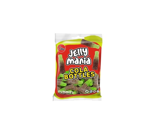 [JKJMCB100g] JAKE - Jelly Mania COLA BOTTLES / Gum HALAL 100G x 18