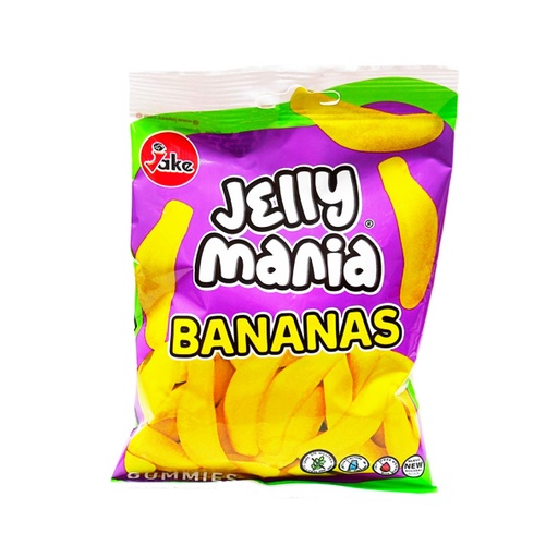 [JKJMBN100g] JAKE - Jelly Mania BANANAS / Gum HALAL 100G x 18