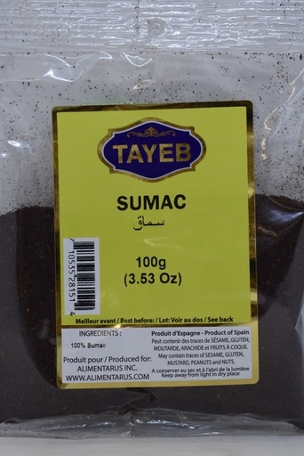 [ETSSM100G] Epices Sumac TAYEB - Sachet 100g