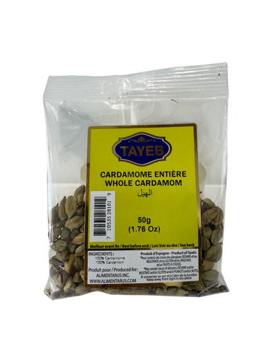 [ETSCRD50G] Cardamom Whole TAYEB- Bag 50g x 20