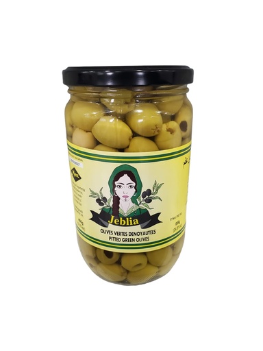 [JBOVD72CL] JEBLIA Pitted Green Olives Bocal 72cl x 8