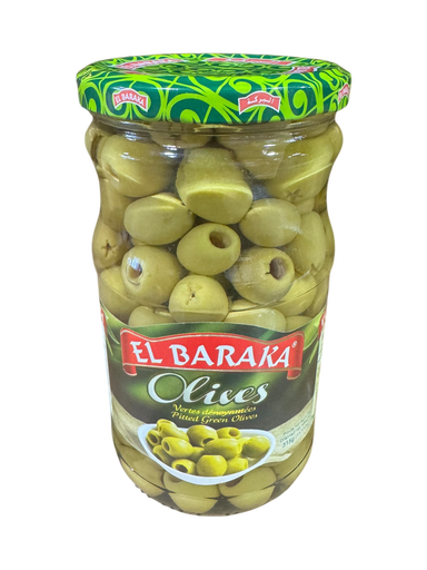 [BOVD72CLX6] Olives Vertes Dénoyautées EL BARRAKA 680g x 6