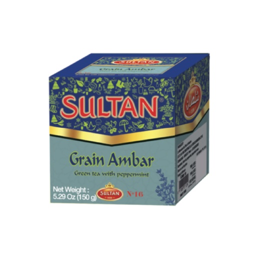 [TVSAMP150x60] Green Tea Sultan AMBAR with pennyroyal 150g x 60