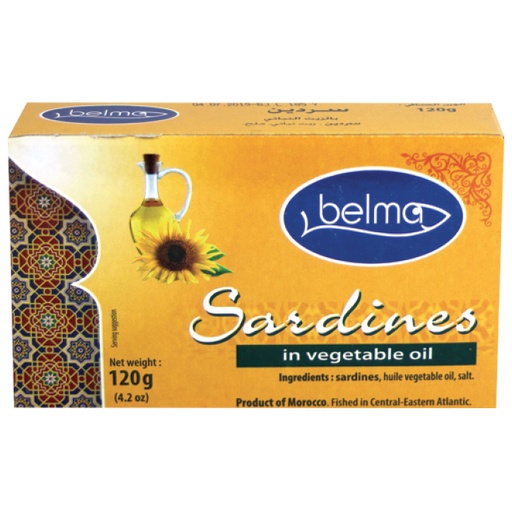 [BSHV120] Sardines à l'huile végétale 120g BELMA