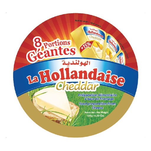 [FH8PS] LA HOLLANDAISE Cheddar 8 Portions X 36