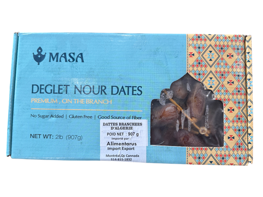 [DA2LBS] MASA - Algerian dates deglet nour 2 LBS x 12 (907g)