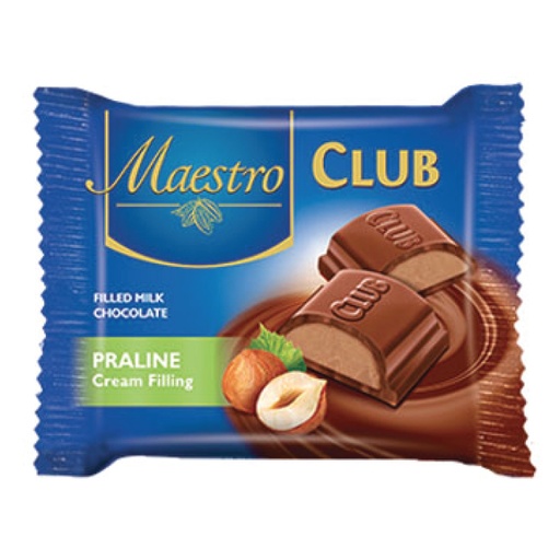 [CHCPL45G] Chocolat au Lait Fourée Praline MAESTRO CLUB 45g