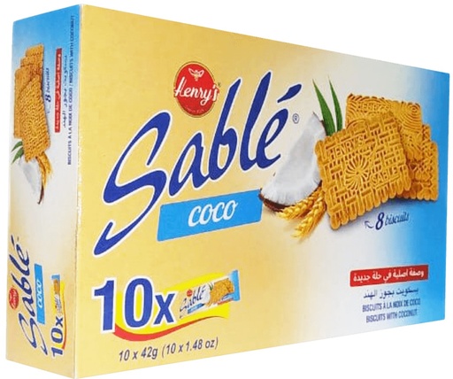[PBISSAB10] PACK of 10 Biscuits Sablé Coco 420g