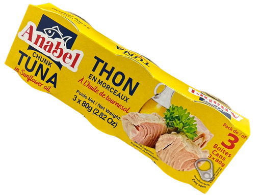 [ANTHHT80GX3] ANABEL Tuna in Sunflower Oil (Pack 3)