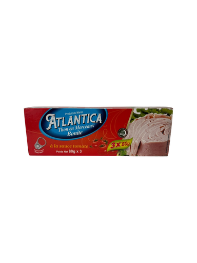 [ATTHST80GX3] ATLANTICA Tuna in Tomato Sauce (Pack 80g x 3)