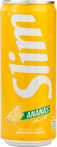 [BGSA24CL] Boisson gazeuse SLIM Ananas Cannettes  24CL x 6