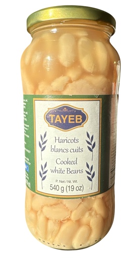 [TLHB540] TAYEB Haricots Blancs Cuits 540g x 12